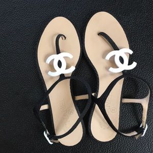 Chanel CC Logo Sandals